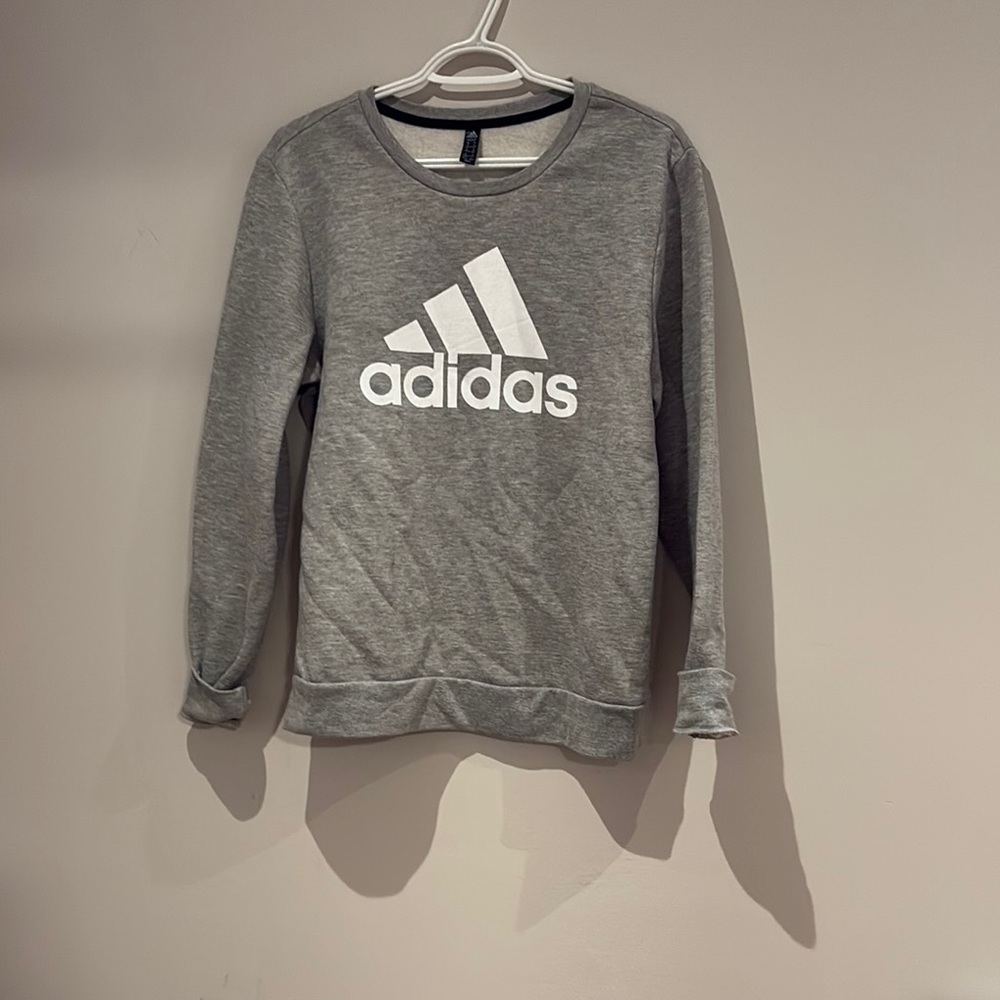 Adidas Heather Gray Crewneck Sweatshirt